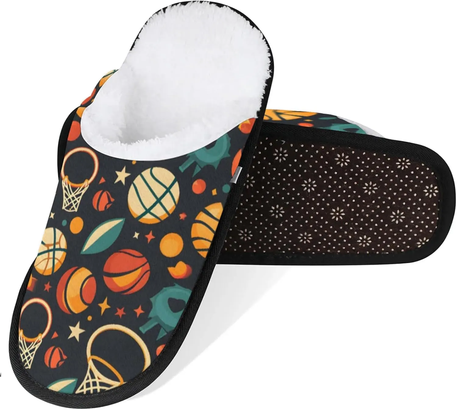 Tavisto Cozy Travel Slippers for Women Men, Non-Slip Sole Fleece Lining Washable House Shoes
