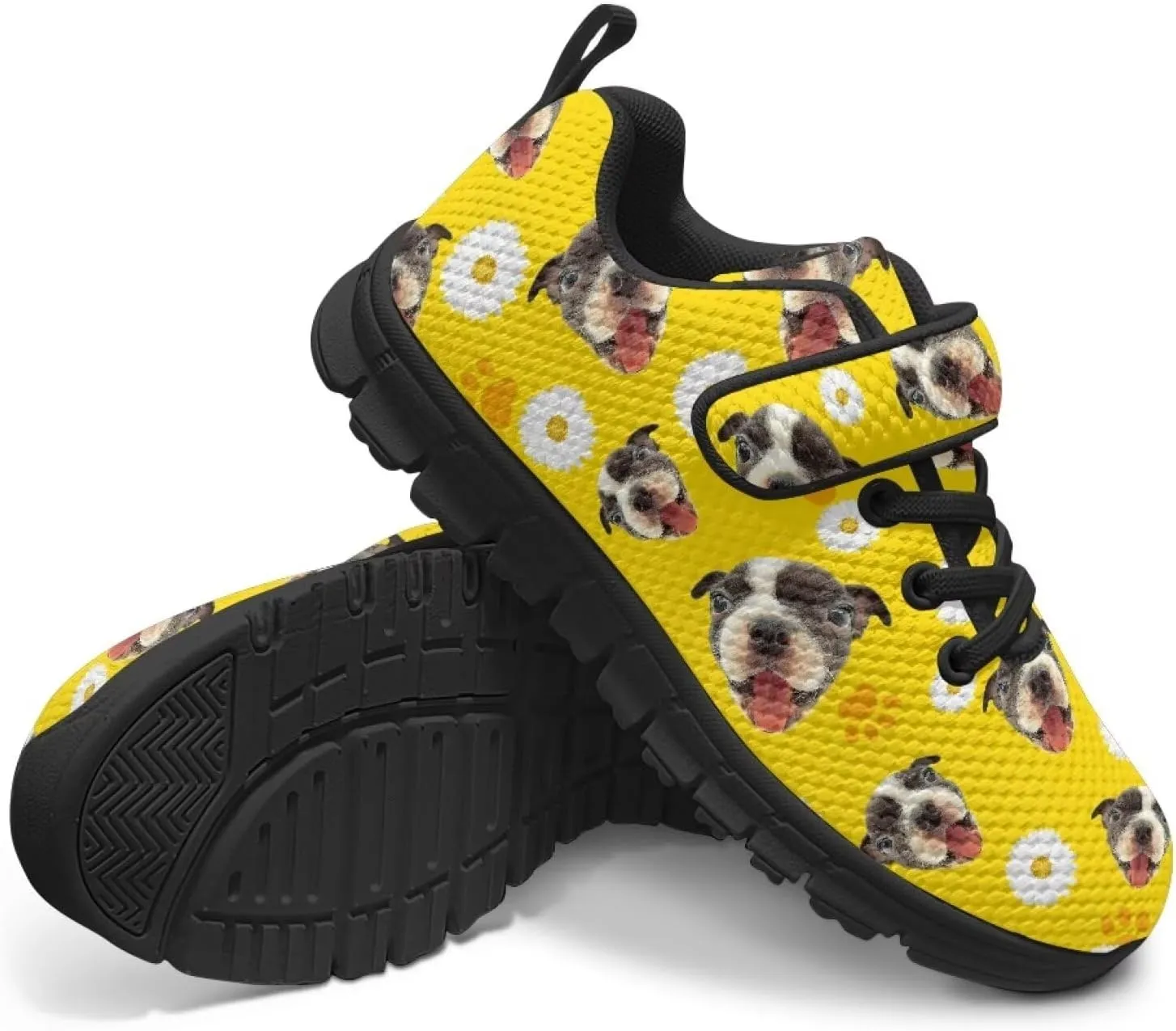 Tennis Shoes for Boys Girls Slip On Strap Athletic Running Shoes Sneaker Wide Barefoot School Sneakers for Children/Big Kids/Toddler US 11-15