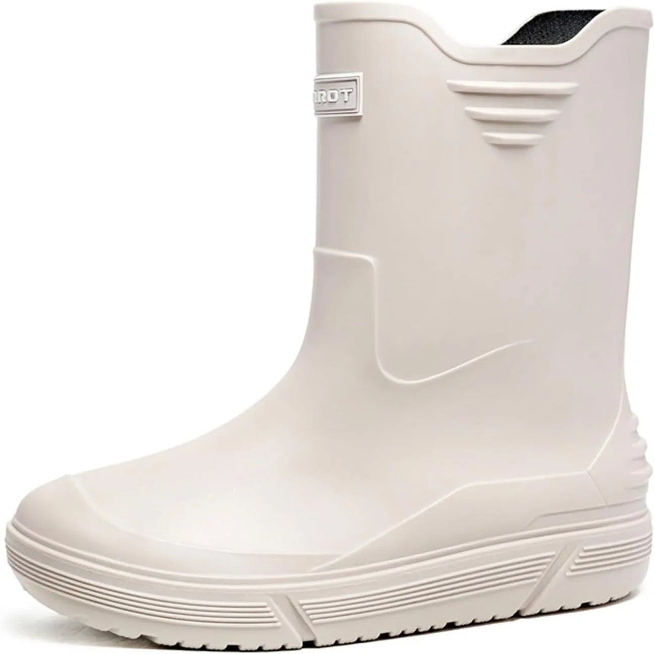 Tmore Rain Boots for Men Waterproof Rubber Boots Mid-Calf Anti-slip Garden Boots Comfort Lightweight Work Shoes Rainboot for Outdoor, Fishing, Hiking, Camping