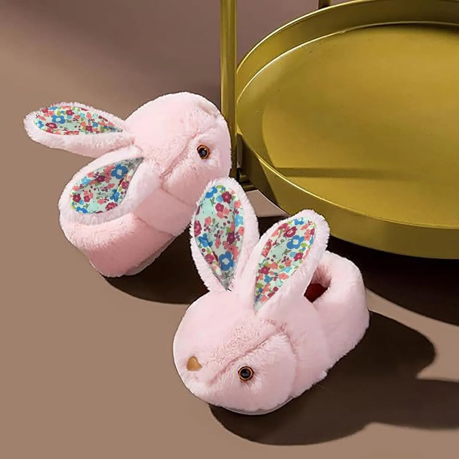 Toddler Cute Autumn and Winter Girls Slippers Flat Bottom Soft Warm and Comfortable Solid Toddler Girl Slipper Size 9