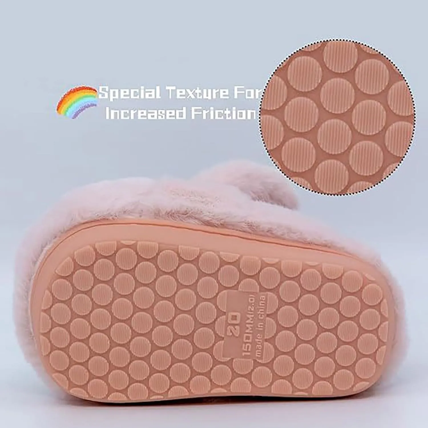 Toddler Cute Autumn and Winter Girls Slippers Flat Bottom Soft Warm and Comfortable Solid Toddler Girl Slipper Size 9