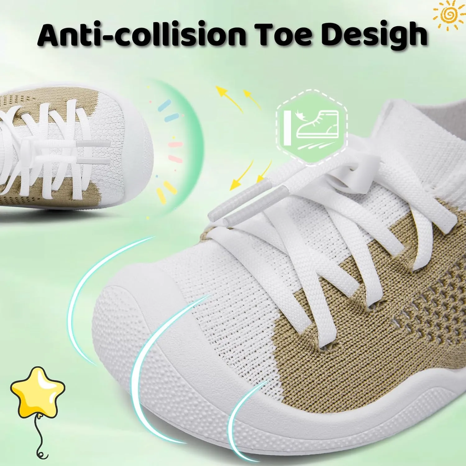 Toddler Shoes Boys Girls | with Arch Support | Slip-on| Barefoot | Breathable & Non-Slip Tennis Shoes