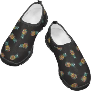 Tropical Pineapple Running Shoes LowCut Sneakers for Boys and Girls Comfortable Wide Fashion Casual Shoes
