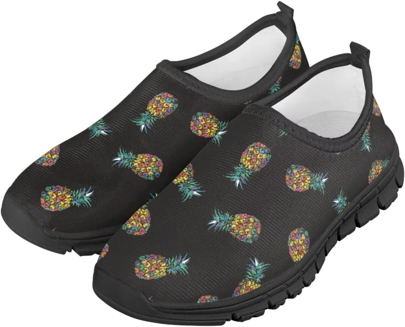 Tropical Pineapple Running Shoes LowCut Sneakers for Boys and Girls Comfortable Wide Fashion Casual Shoes