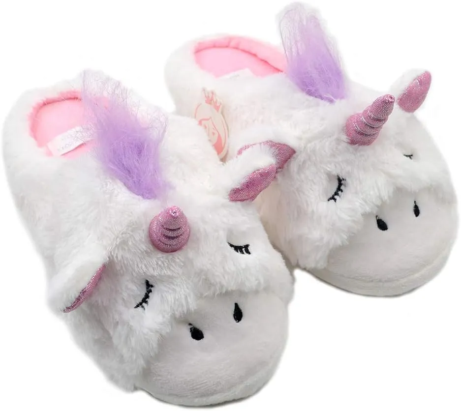 Unicorn Plush Slippers | Indoor Outdoor Sneakers | Cozy Plush Shoes Woman Slippers | Cute Fluffy Girls Slippers