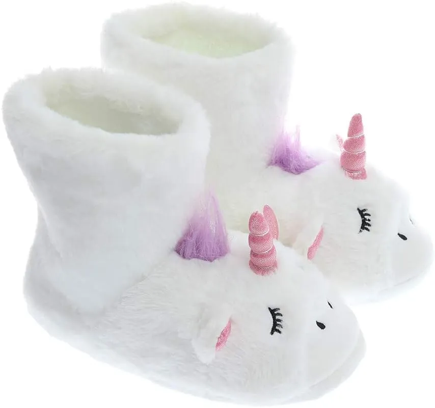 Unicorn Plush Slippers | Indoor Outdoor Sneakers | Cozy Plush Shoes Woman Slippers | Cute Fluffy Girls Slippers