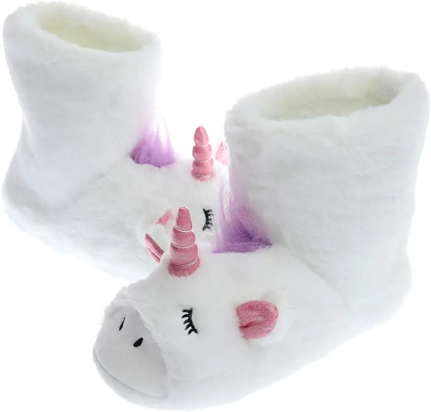 Unicorn Plush Slippers | Indoor Outdoor Sneakers | Cozy Plush Shoes Woman Slippers | Cute Fluffy Girls Slippers