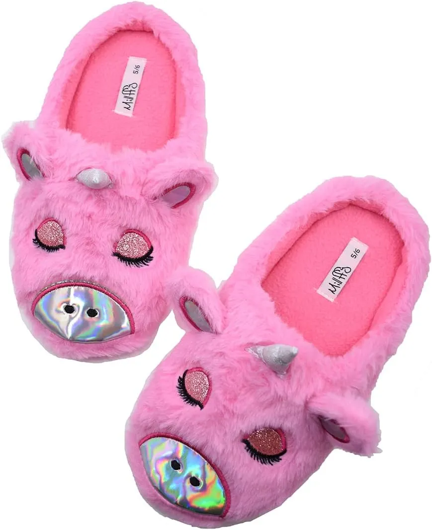 Unicorn Plush Slippers | Indoor Outdoor Sneakers | Cozy Plush Shoes Woman Slippers | Cute Fluffy Girls Slippers
