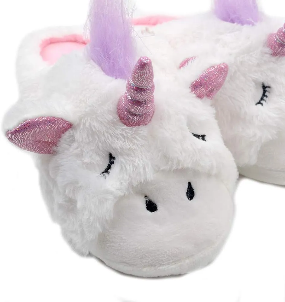 Unicorn Plush Slippers | Indoor Outdoor Sneakers | Cozy Plush Shoes Woman Slippers | Cute Fluffy Girls Slippers