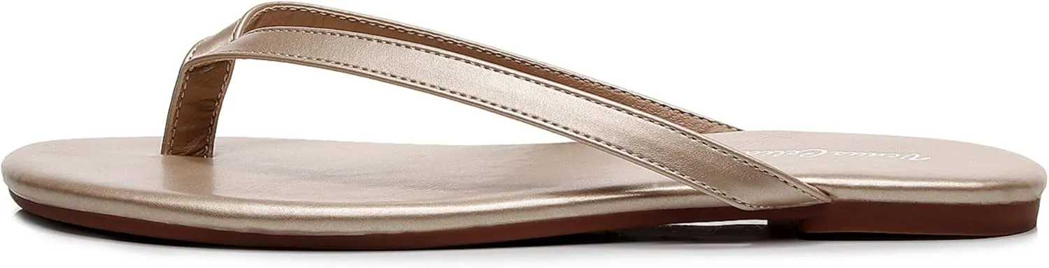 VenusCelia Women's Colorful Wide Flip Flop