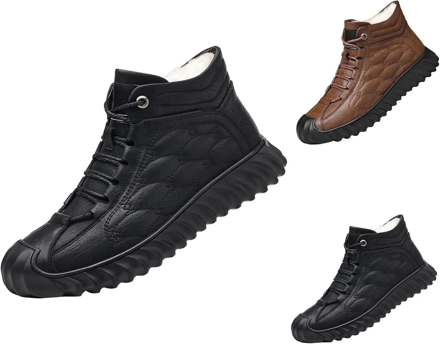 Winter Boots for Women Warm Plush Lined Snow Shoes Slip on Ankle Booties Comfortable Anti Slip Outdoor Boots
