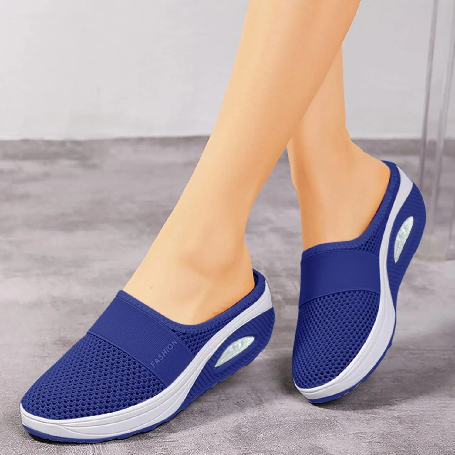Women's Backless Slip on Mesh Sneakers Shoes Mens Dress Shoes Fashion Casual Slip On Shoes Women's Fashion Sneakers White Tennis Shoe Trainers Shoe