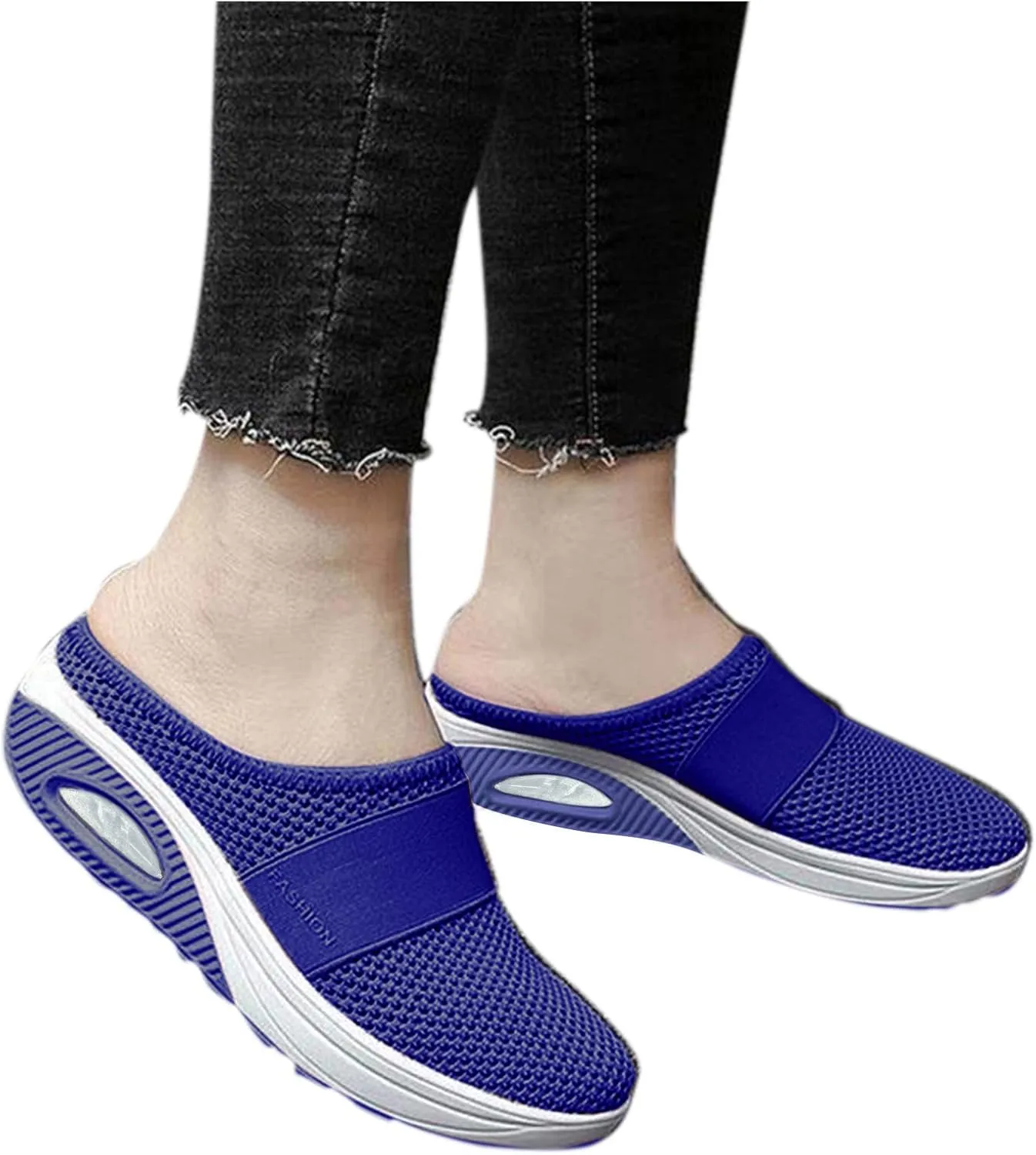 Women's Backless Slip on Mesh Sneakers Shoes Mens Dress Shoes Fashion Casual Slip On Shoes Women's Fashion Sneakers White Tennis Shoe Trainers Shoe