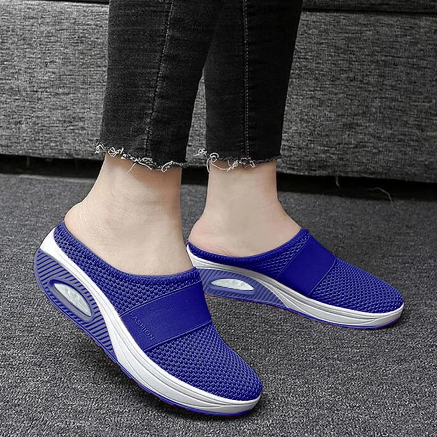 Women's Backless Slip on Mesh Sneakers Shoes Mens Dress Shoes Fashion Casual Slip On Shoes Women's Fashion Sneakers White Tennis Shoe Trainers Shoe