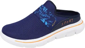 Womens Backless Sneakers Mesh Slip-on Mule Shoes Mens Running Shoes Sports White Casual Shoes Waterproof Sneakers Black Tennis Shoe Loafers Casual Slip On