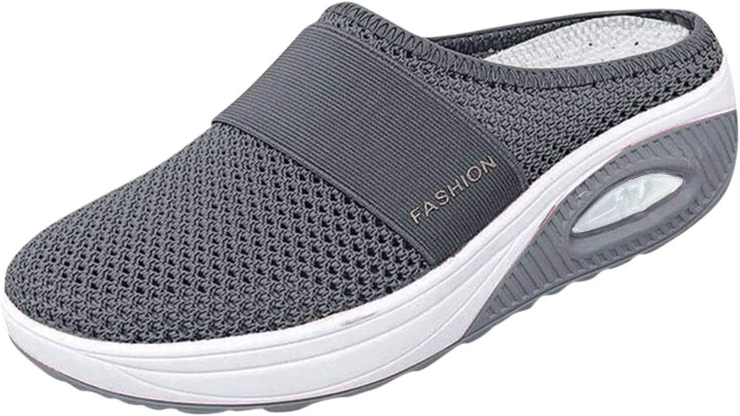 Womens Backless Sneakers Mesh Slip-on Mule Shoes Running Shoes for Women Wide Feet Casual Tennis Shoes White Platform Sneakers Brown Tennis Shoe Loafers Casual Slip On
