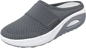 Womens Backless Sneakers Mesh Slip-on Mule Shoes Running Shoes for Women Wide Feet Casual Tennis Shoes White Platform Sneakers Brown Tennis Shoe Loafers Casual Slip On