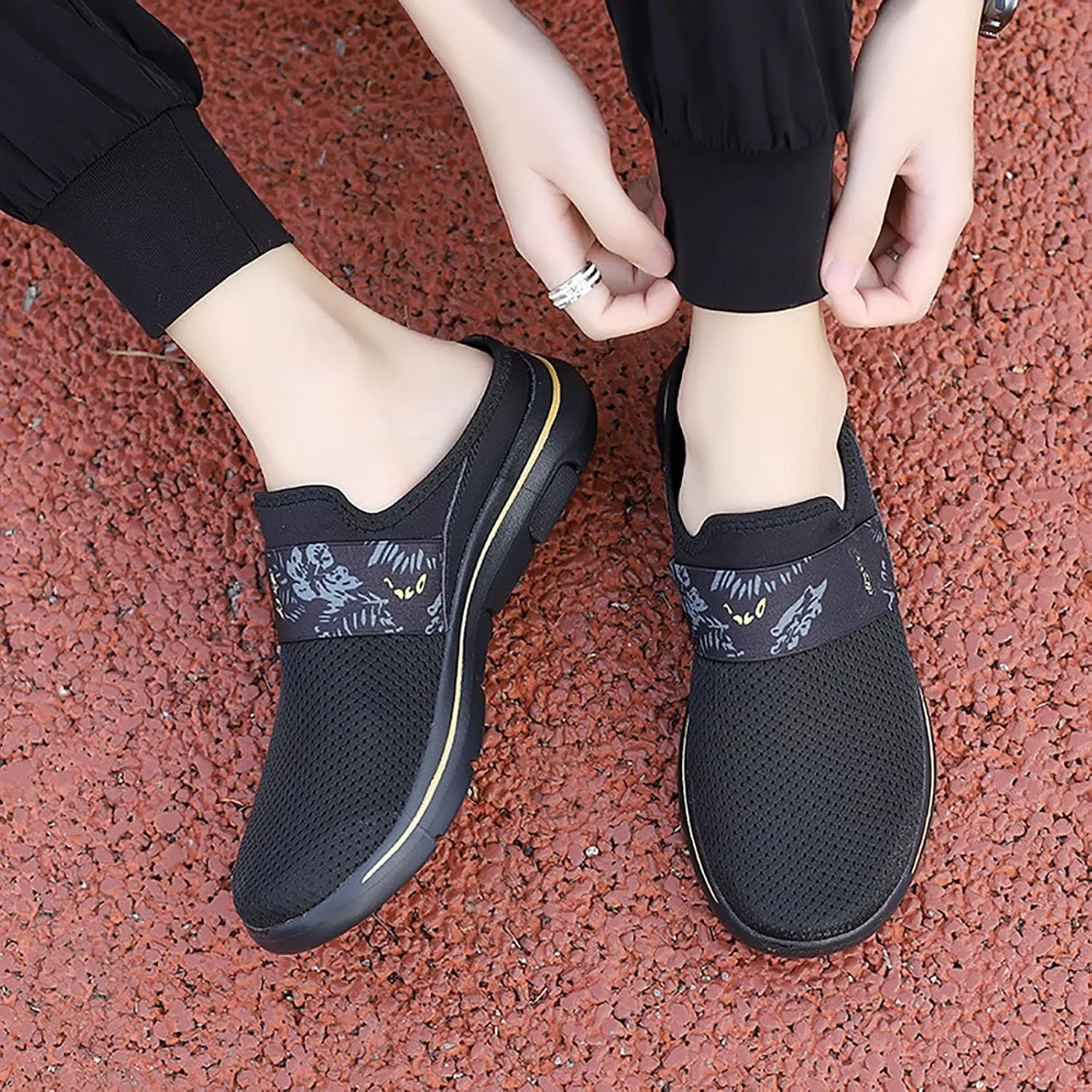 Women's Backless Walking Sneakers Summer Slip-on Slip On Shoes Women High Top Casual Dress Shoes Wedge Sneakers Waterproof Tennis Shoe Cross Trainer Shoe