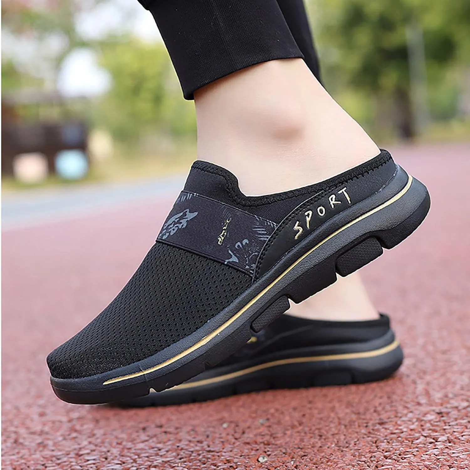 Women's Backless Walking Sneakers Summer Slip-on Slip On Shoes Women High Top Casual Dress Shoes Wedge Sneakers Waterproof Tennis Shoe Cross Trainer Shoe