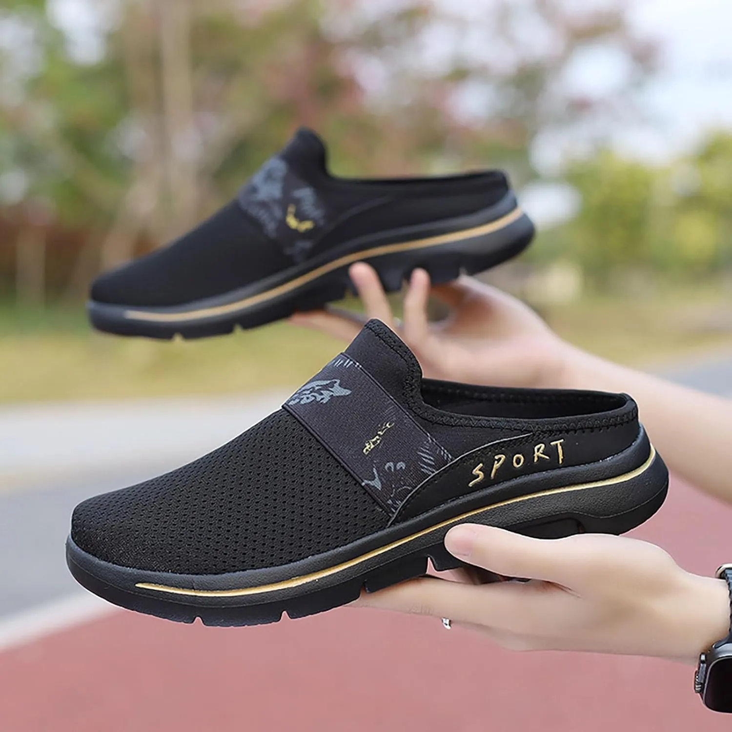 Women's Backless Walking Sneakers Summer Slip-on Slip On Shoes Women High Top Casual Dress Shoes Wedge Sneakers Waterproof Tennis Shoe Cross Trainer Shoe