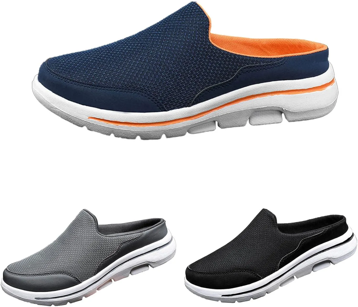 Women's Backless Walking Sneakers Summer Slip-on Womens Tennis Shoes Jogging Casual Shoes for Fall Fashion Sneakers White Tennis Shoe Trainers Shoe