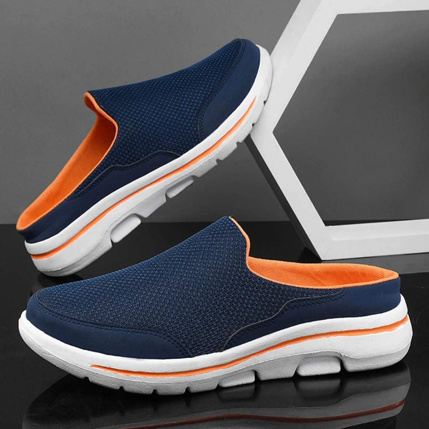 Women's Backless Walking Sneakers Summer Slip-on Womens Tennis Shoes Jogging Casual Shoes for Fall Fashion Sneakers White Tennis Shoe Trainers Shoe