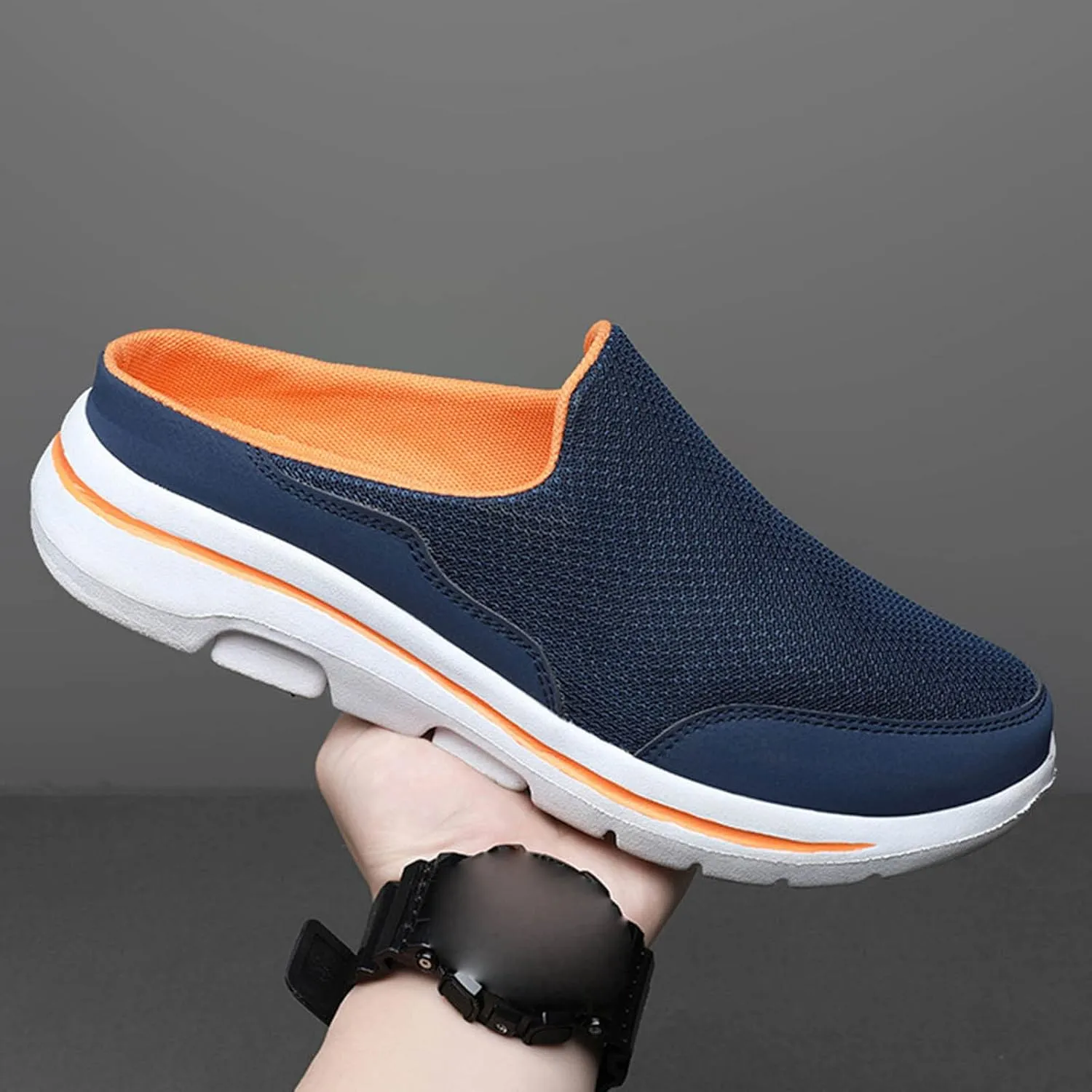Women's Backless Walking Sneakers Summer Slip-on Womens Tennis Shoes Jogging Casual Shoes for Fall Fashion Sneakers White Tennis Shoe Trainers Shoe