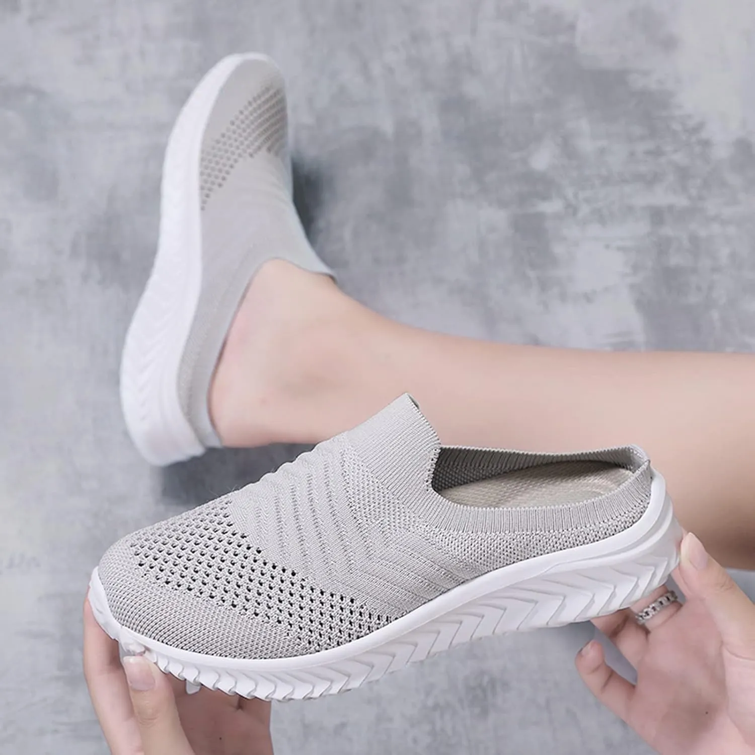 Women's Casual Slip on Half Shoes Breathable Mens Running Shoes Comfortable Dress Casual Shoes Walking Sneakers Tennis Shoe Loafers Dress Shoe