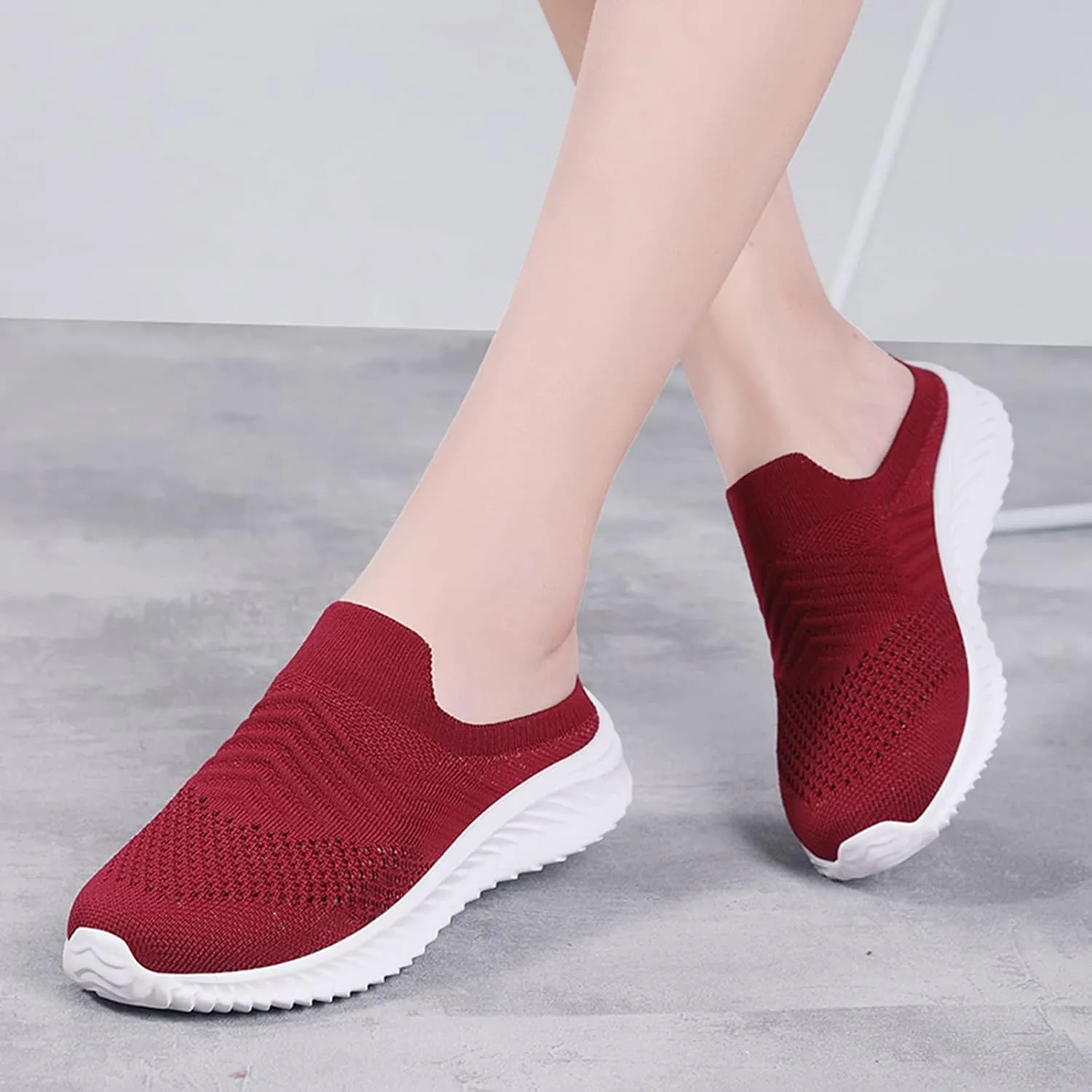 Women's Casual Slip on Half Shoes Breathable Mens Running Shoes Comfortable Dress Casual Shoes Walking Sneakers Tennis Shoe Loafers Dress Shoe