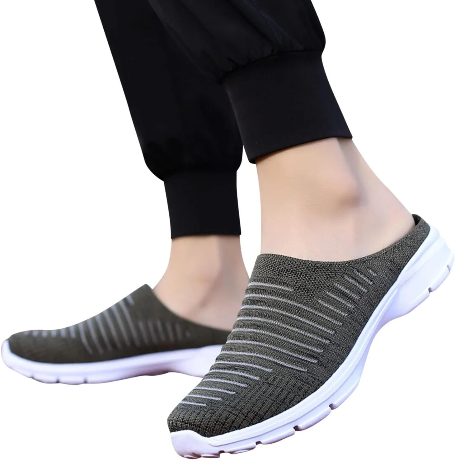 Women's Casual Slip on Half Shoes Breathable Non Slip Work Shoes Women Casual Men's Shoes Casual Fashion Sneakers Platform Tennis Shoe Loafers Casual Slip On