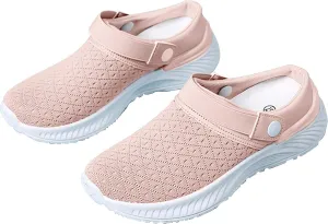 Women's Casual Slip on Half Shoes Breathable Womens Tennis Shoes Mesh Ladies Shoes Casual Black Sneakers Slip On Tennis Shoe Loafers Dress Shoe