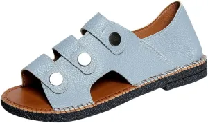 Womens Easy Closure Open Toed Sandals Fashion Cut Out Shoes Adjustable Summer Sandal for Indoor/Outdoor/Walking 2025