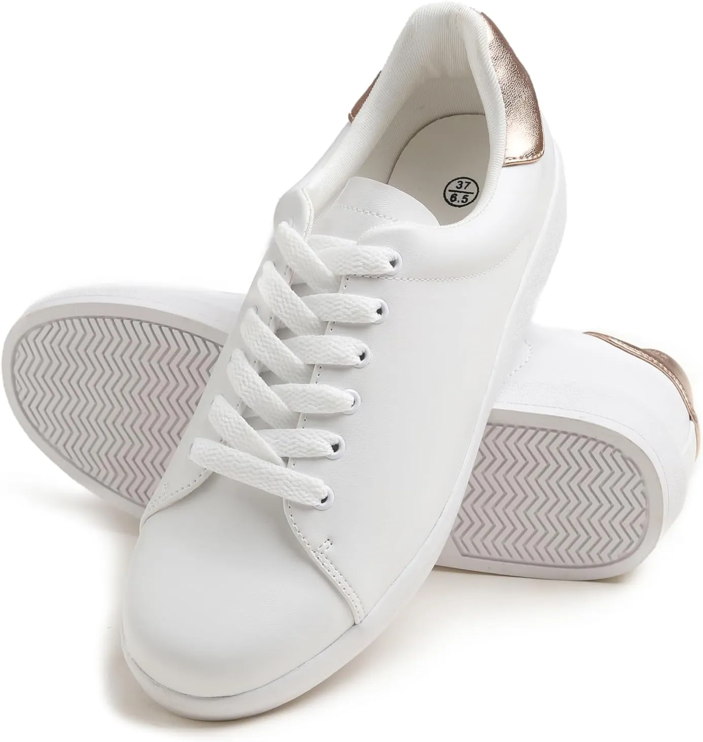 Women's Featured PU Leather Colorful Lace-Up Sneaker