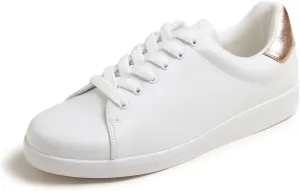 Women's Featured PU Leather Colorful Lace-Up Sneaker