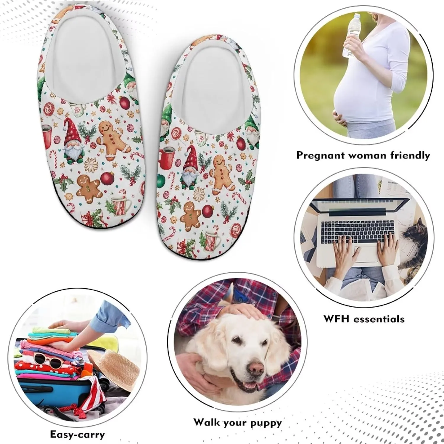 Women's House Slippers for Dinner Wedding Dormitory Office Machine Washable Wear-Resistant