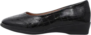 Women's Leather Classic Wedge Moccasins Platform Wedge Walking Shoes Casual Comfortable Slip On Closed Toe Shoes