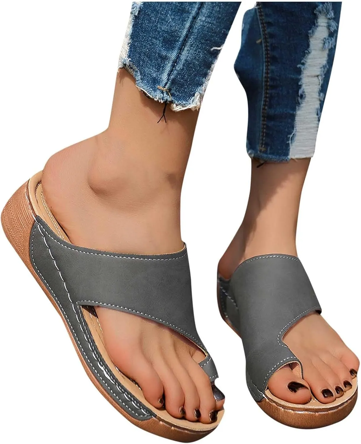 Womens Orthopedic Slide Sandals Ladies Arch Support Slip On Clip Toe Sandal Casual Comfort Walking Summer Slides 2025