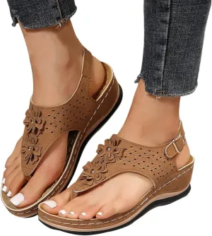 Womens Sandals Dressy, Womens Adjustable Buckle Peep Toe Slingback Platform Wedge Sandals Walking Shoes