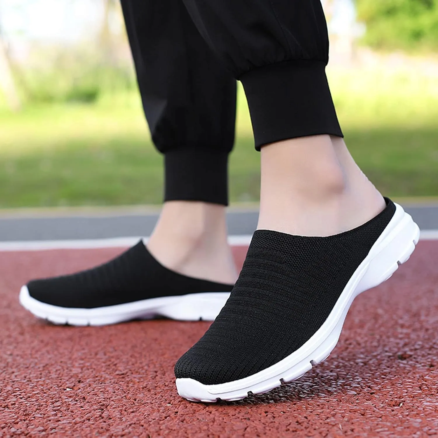 Women's Slip-on Mule Sneakers Lightweight Non Slip Work Shoes Women Winter Casual Slip On Shoes White Sneakers Platform Tennis Shoe Trainers Shoe