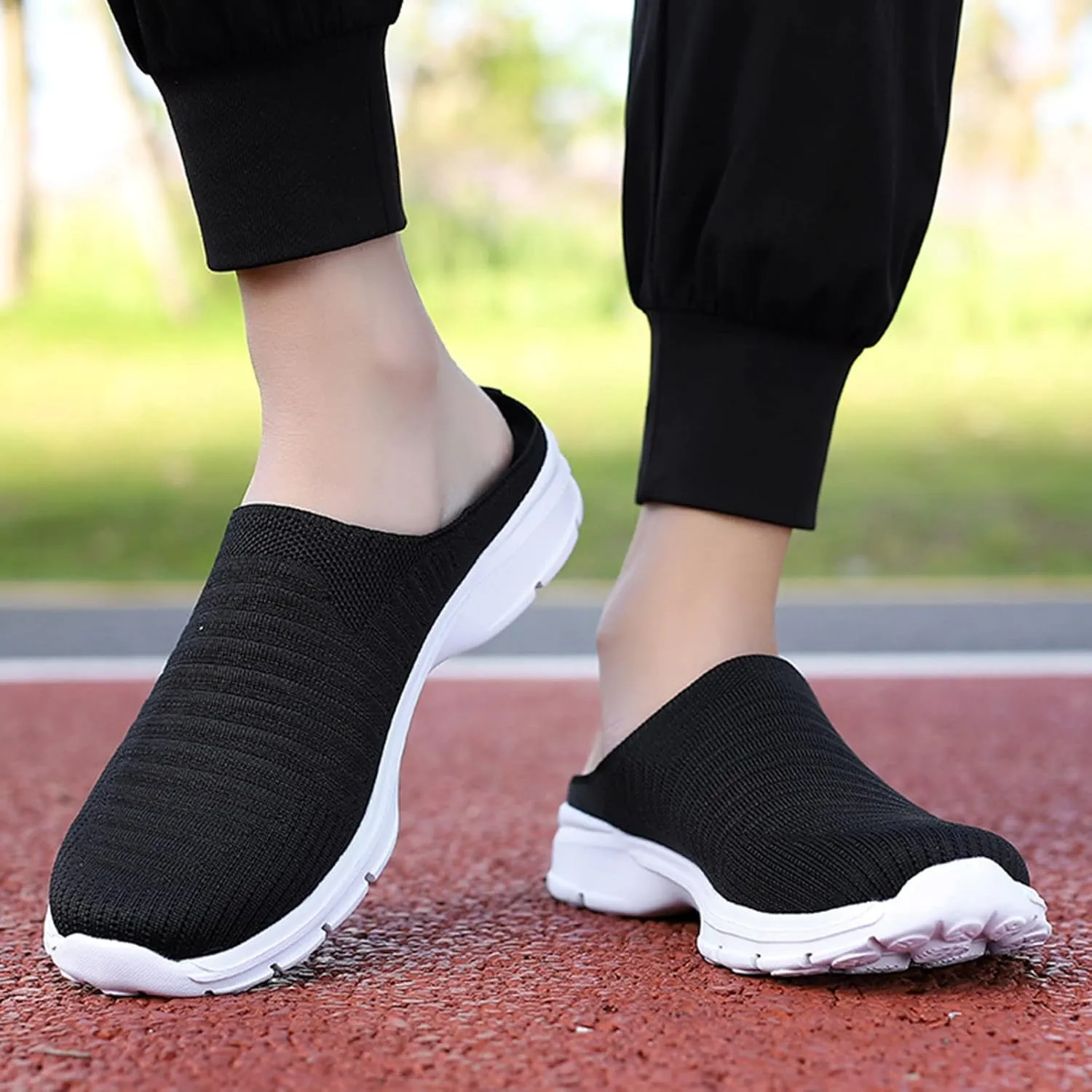 Women's Slip-on Mule Sneakers Lightweight Non Slip Work Shoes Women Winter Casual Slip On Shoes White Sneakers Platform Tennis Shoe Trainers Shoe