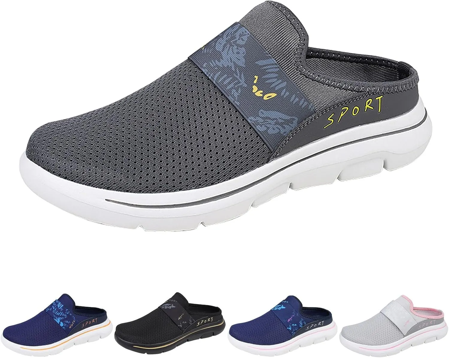 Women's Slip-on Mule Sneakers Lightweight Tennis Shoes Womens Food Service Ladies Casual Shoes Fashion Sneakers White Tennis Shoe Trainers Shoe