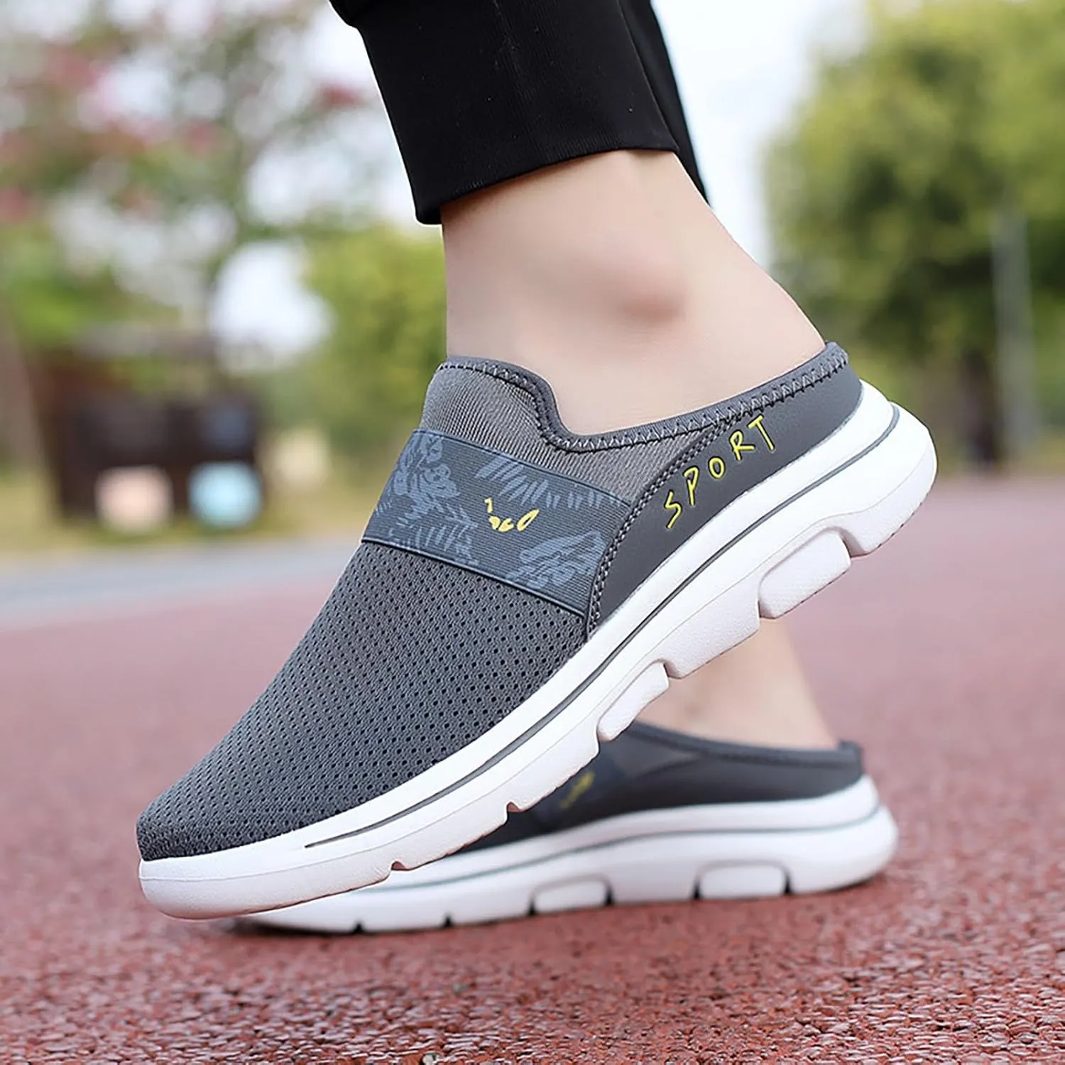 Women's Slip-on Mule Sneakers Lightweight Tennis Shoes Womens Food Service Ladies Casual Shoes Fashion Sneakers White Tennis Shoe Trainers Shoe