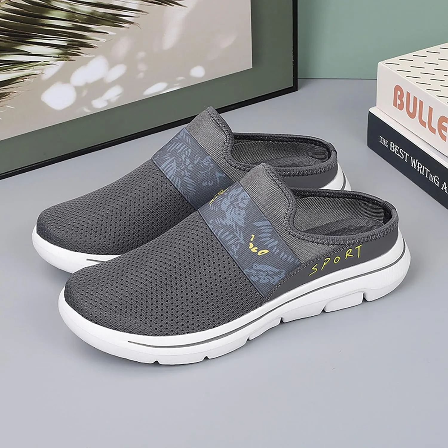 Women's Slip-on Mule Sneakers Lightweight Tennis Shoes Womens Food Service Ladies Casual Shoes Fashion Sneakers White Tennis Shoe Trainers Shoe