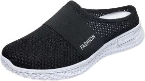 Womens Summer Breathable Mesh Slippers Non Slip Work Shoes Women Lether Casual Tennis Shoes Casual Sneakers Steel Toe Tennis Shoe White Loafers