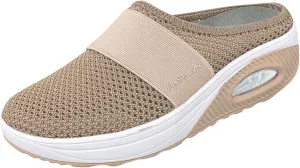 Womens Summer Breathable Mesh Slippers Walking Shoes Women Cute Woman Shoes Casual Women's Fashion Sneakers Red Tennis Shoe Loafers Casual Slip On