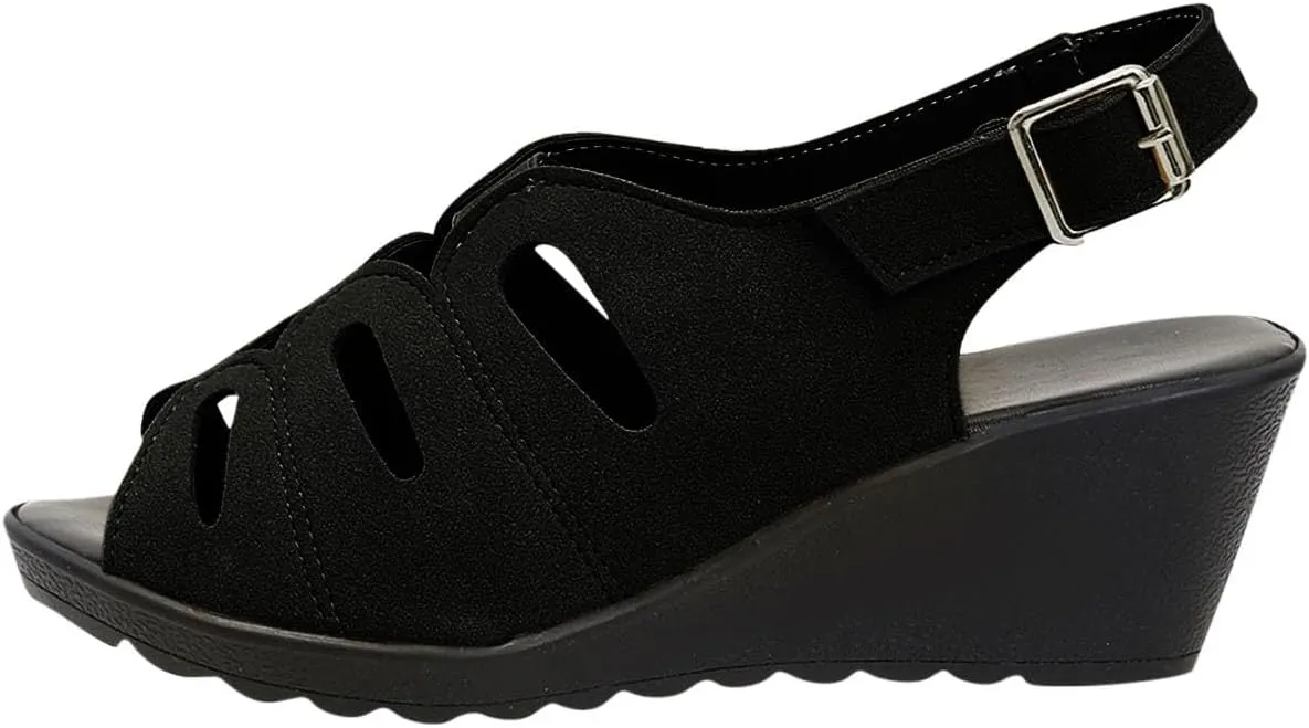 Womens Walking Wedge Sandals Slingback Platform Slip On Ladies Sandal Dressy Comfortable Open Toe Roman Summer Shoes
