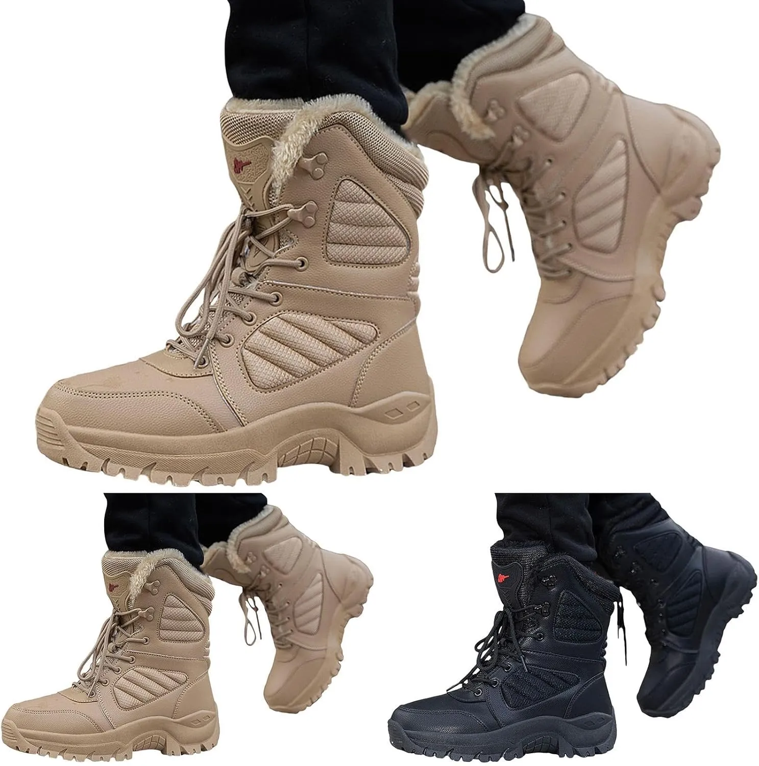 Women's Winter Thermal Boots for Women Waterproof Snow Winter Warm Hiking Work Comfy Boots Sneakers Walking Shoes Combat