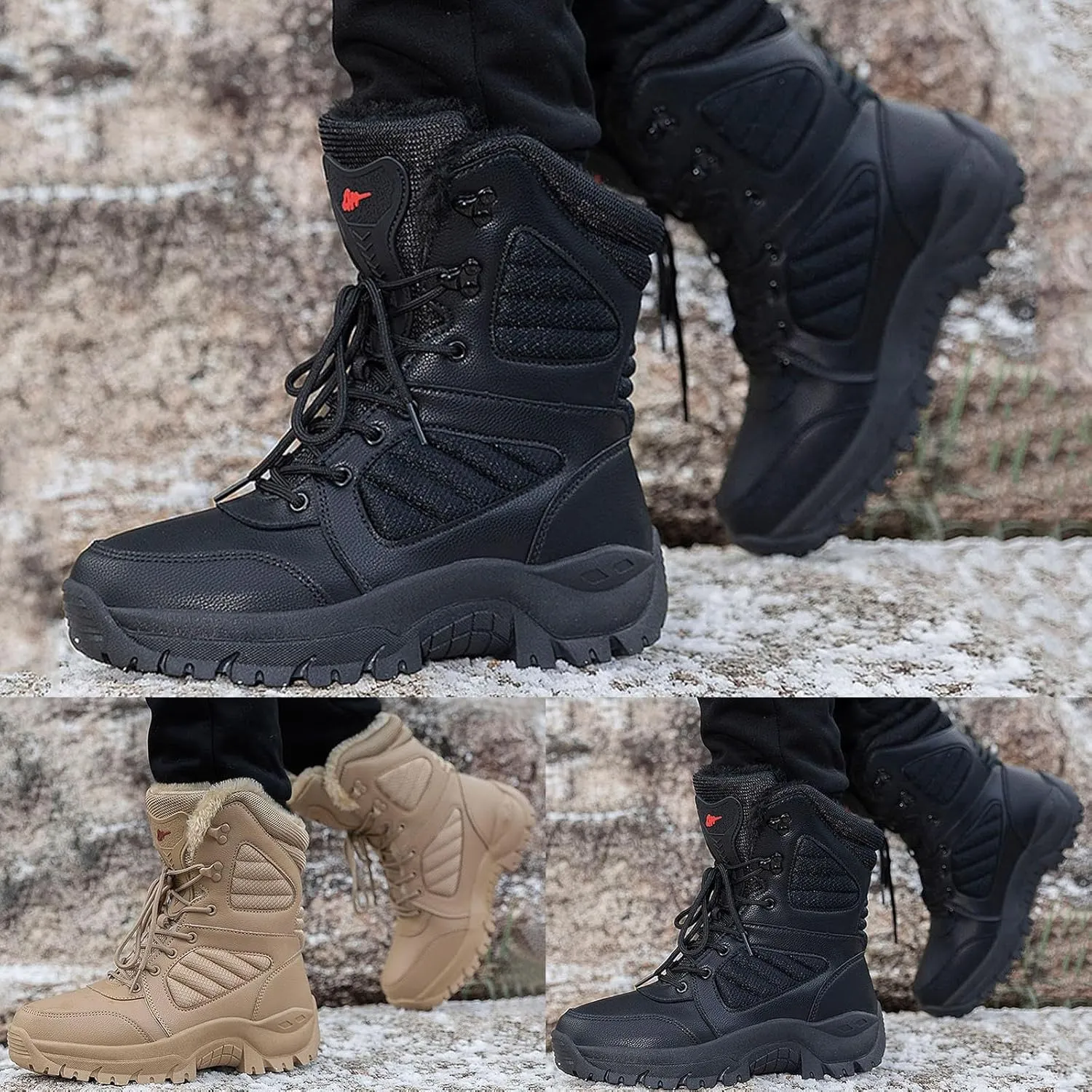 Women's Winter Thermal Boots for Women Waterproof Snow Winter Warm Hiking Work Comfy Boots Sneakers Walking Shoes Combat
