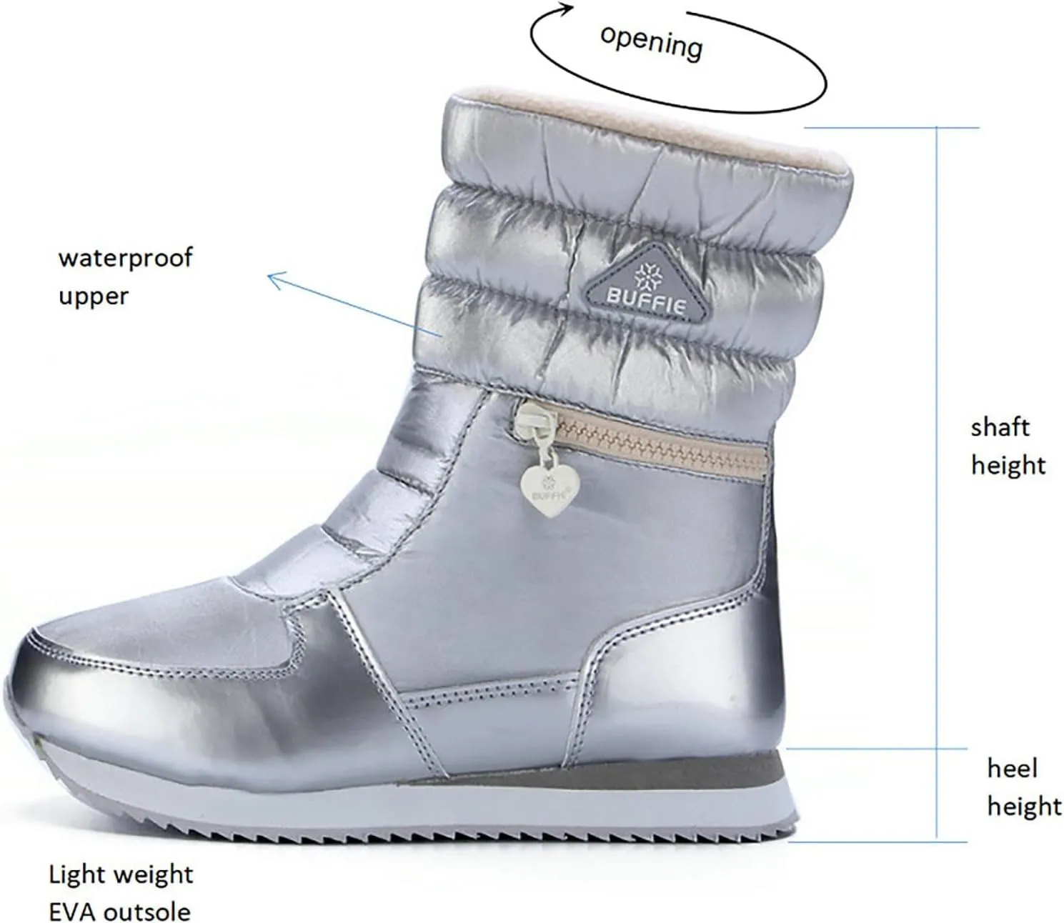 Women's Winter Thermal Boots for Women Waterproof Snow Winter Warm Hiking Work Comfy Boots Sneakers Walking Shoes Winter