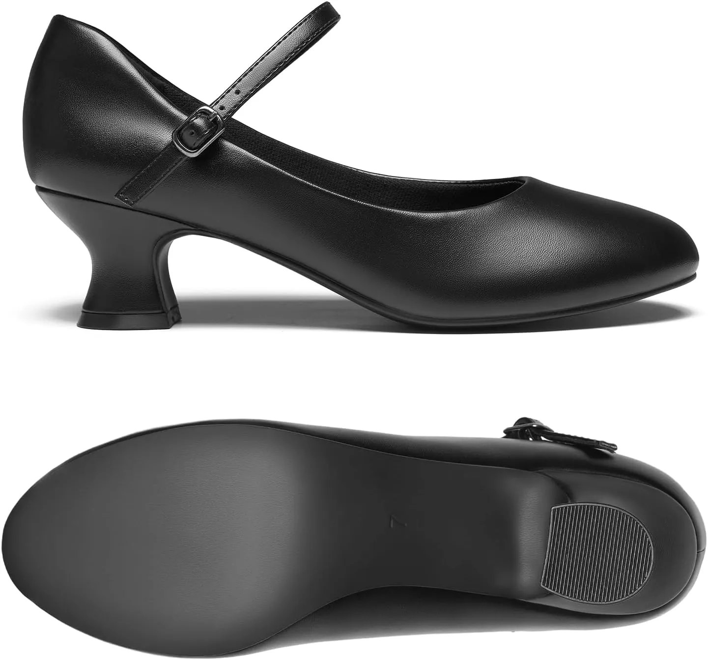 YESSA 1920s Shoes for Women Character Shoes 2"/2.5" Ballroom Dance Shoes for Folklorico Flamenco Latin Swing Salsa Pumps Ankle Strap Dancing Heels